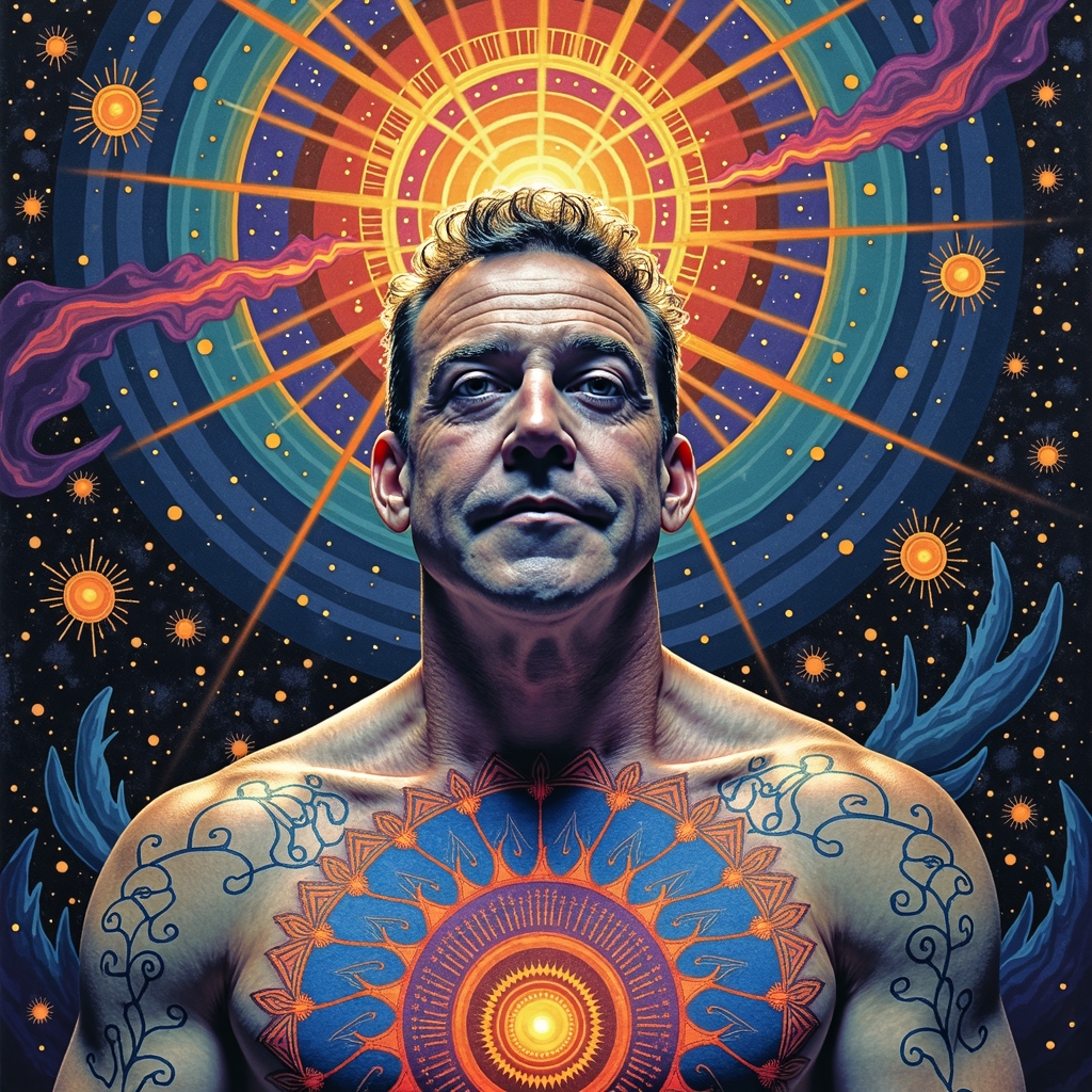 jon407 man in the style of an alex grey-FLUX TRAIN